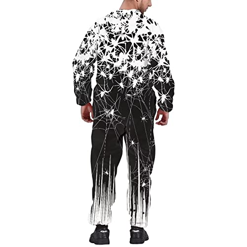 Adult Onesie Hooded One-Piece Pajama Zipper Jumpsuit for Men and Women I930
