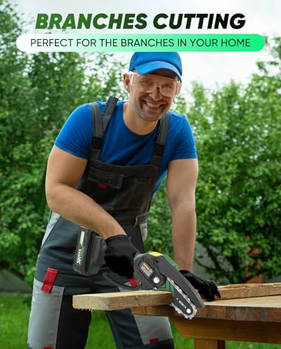Mini Chainsaw Cordless, Handheld Pruning Saw for Tree Branches C763319