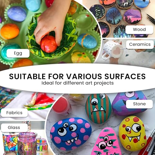 Acrylic Pouring Paint Set, 30 Vibrant Colors, Pre-Mixed High Flow Paint for Canvas K134099