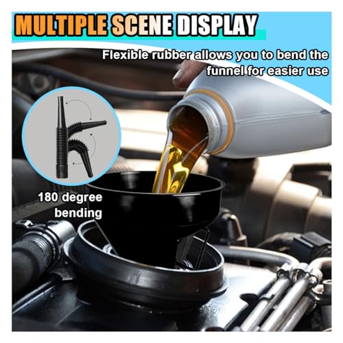 Flexible Oil Funnel with Extension Nozzle and Mesh Filter Z2317