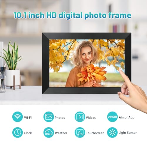 WiFi Digital Photo Frame 10.1 Inch IPS HD Touch Screen with 32GB Storage O9566