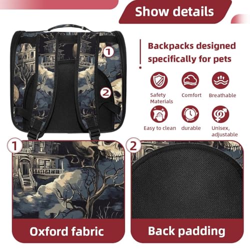 Halloween Cat Backpack Carrier, Breathable Bubble Pet Backpack R5452