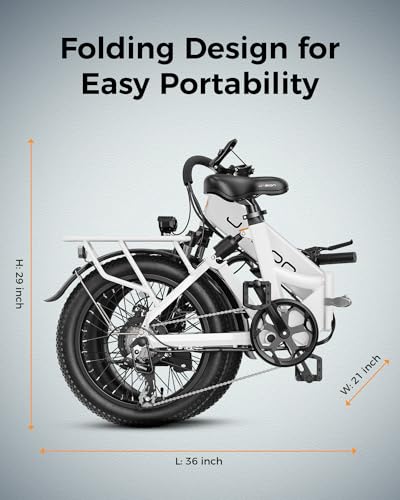 Folding Electric Bike for Adults, 850W Motor, 55 Miles Range, 20" Fat Tire U2240