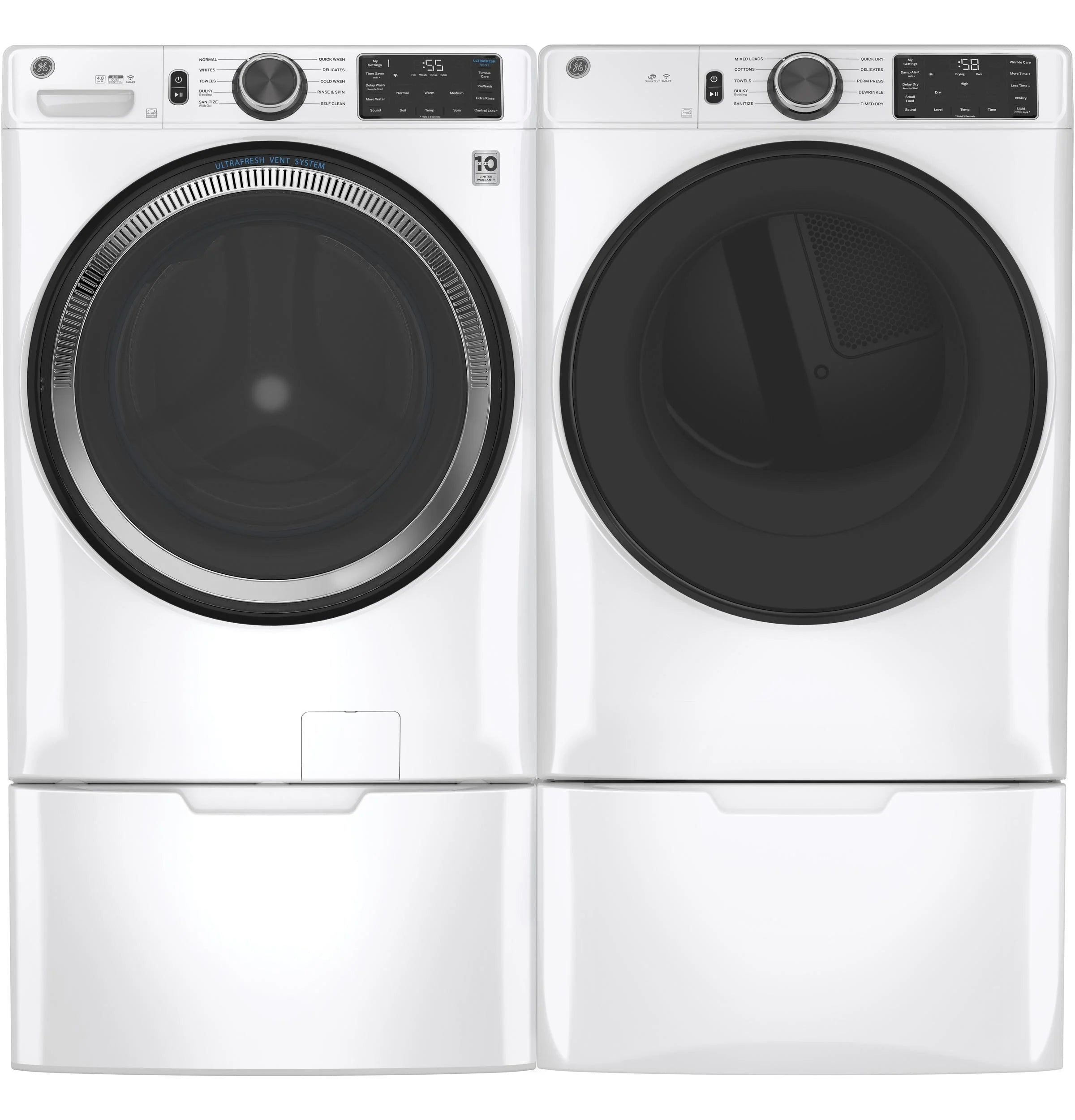 28" Wide 7.8 Cu Ft Gas Dryer - White N154