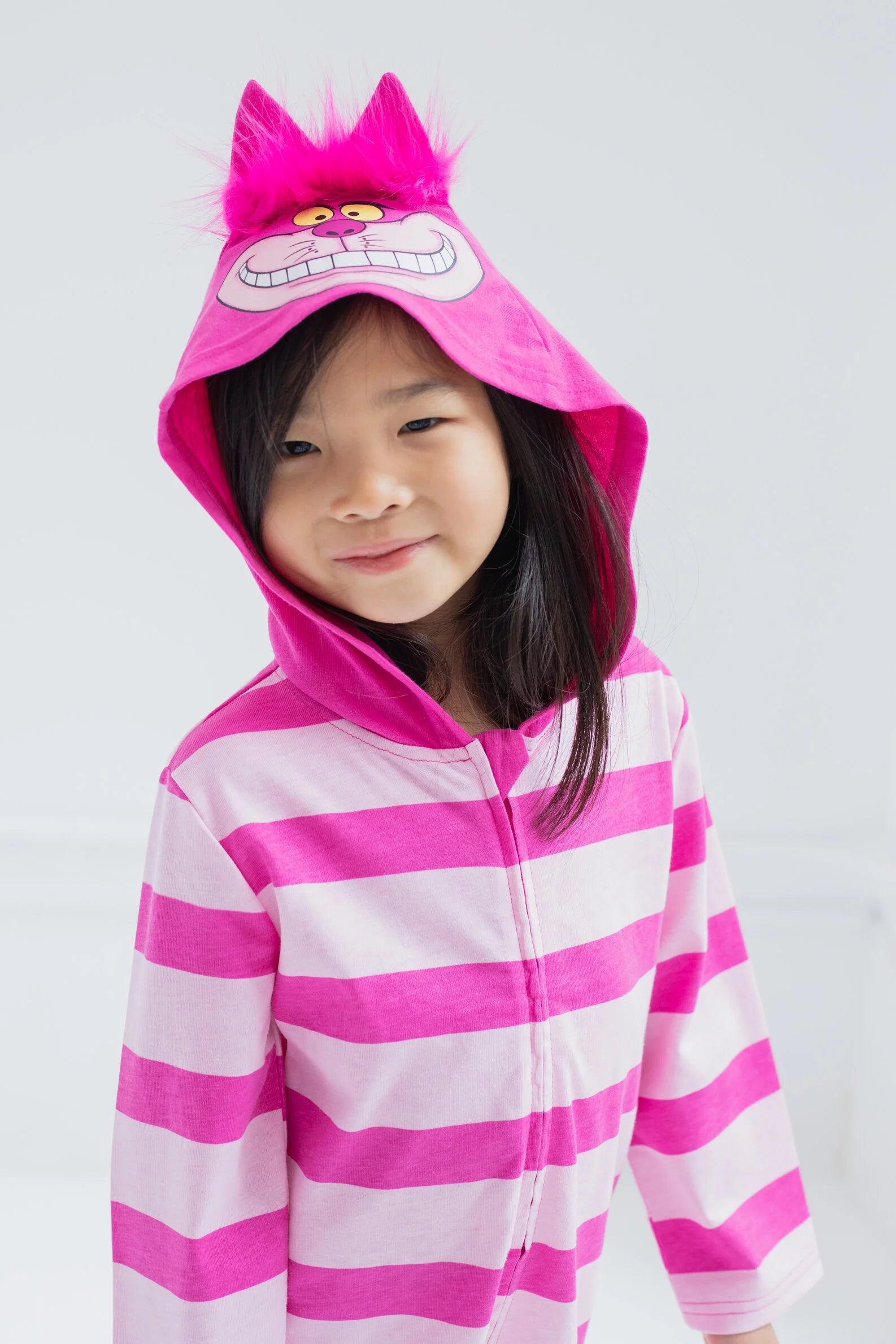 Alice in Wonderland Cheshire Cat Boys Zip Up Coverall Pink B1305