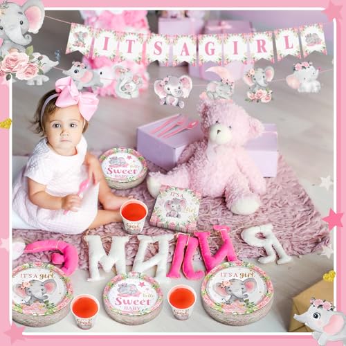 405 Pcs Baby Shower Tableware Set Blue Bear Plates Napkins Cups for 50 Guests U833