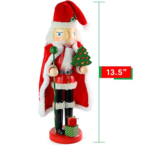 Christmas Santa Claus Nutcracker Wooden Figure Home Decoration 13.5" W53812