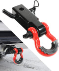 Shackle Hitch Receiver,Tow Hitch Receiver 2",Car Accessories 45,000 Lbs Break Strength Tow Hitch Receiver with 5/8" Screw Pin,3/4 Shackle,Towing Accessories for Vehicle Recovery Off-Road