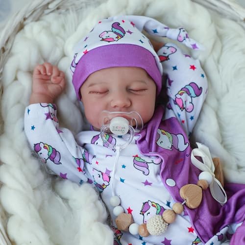 18 Inch Realistic Reborn Baby Doll with Vinyl Body and Accessories Q173