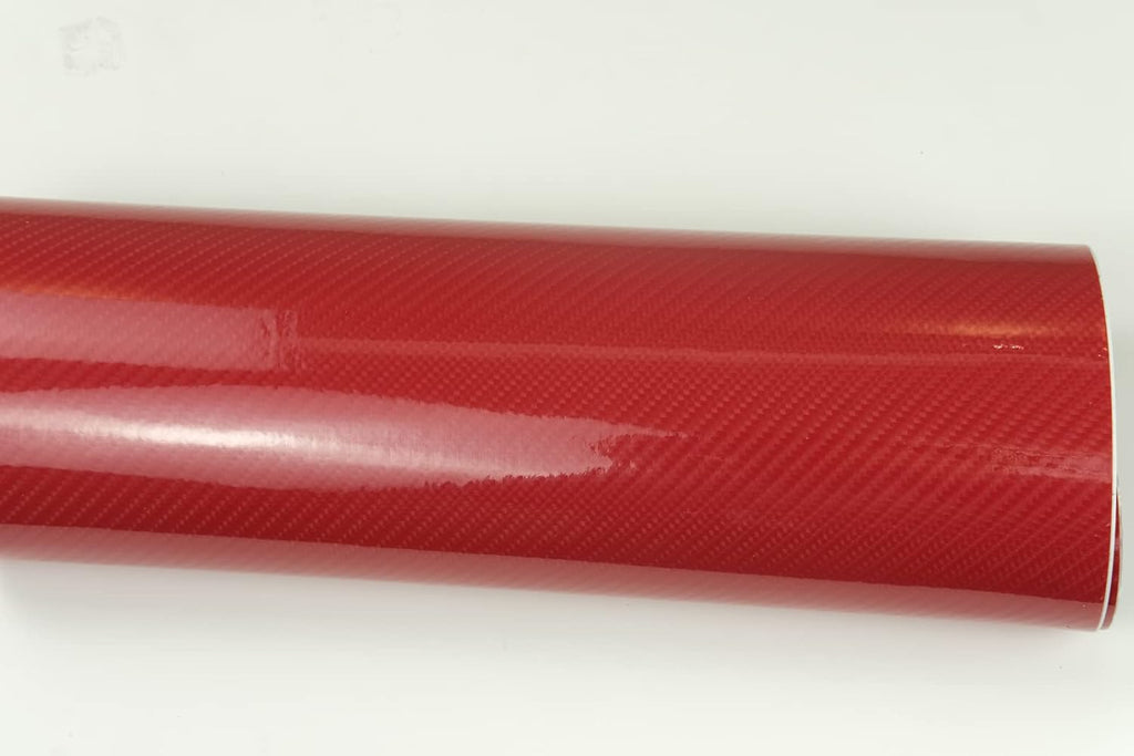 Red Carbon Fiber Vinyl Wrap 10ft x 1ft Self Adhesive Film Q55203