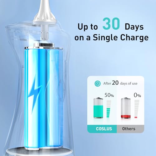 Water Dental Flosser Pick for Teeth: 4 Modes Cordless Portable 300ML IPX7 Waterproof Oral Irrigator C88775