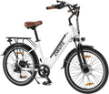 ESKUTE 26" City Electric Bike C100, Step-Through Commuter Electric Bicycle, Top Speed 20MPH, Front Suspension, Mechanical Disc Brake, Electric Bike for Adults