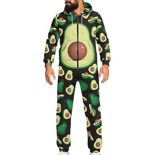 Adult Onesie Hooded One-Piece Pajama Zipper Jumpsuit for Men and Women I930