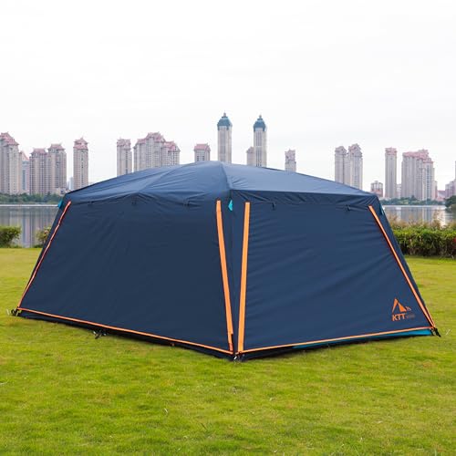 Extra Large Family Cabin Tent for Camping, 2 Rooms, 3 Doors, Waterproof E6603
