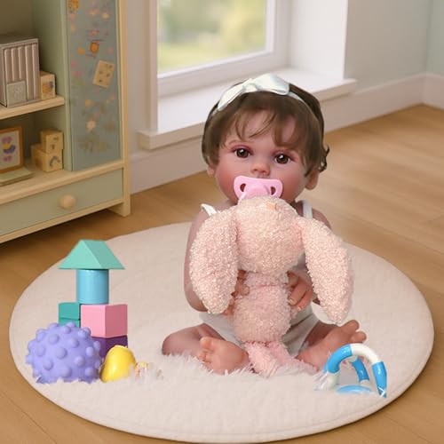 18-Inch Silicone Reborn Baby Doll, Lifelike Weighted Full Body Vinyl with Gift Set U9316