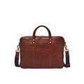 Fossil Men's Haskell or Asher Leather Messenger Briefcase Work Laptop Bag for Men