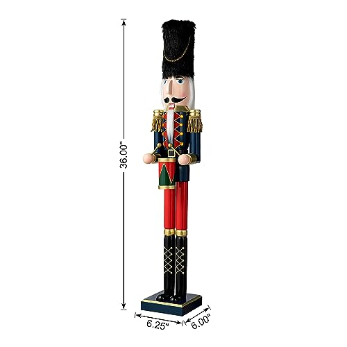 Wooden Nutcracker Decoration 42 Inch Christmas Indoor Outdoor C418758