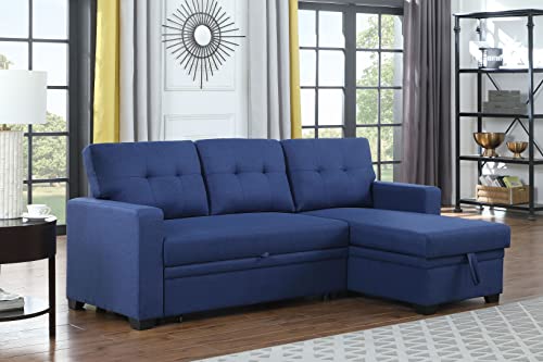 4-in-1 Convertible L Shaped Couch with Pull Out Bed and Storage Z983