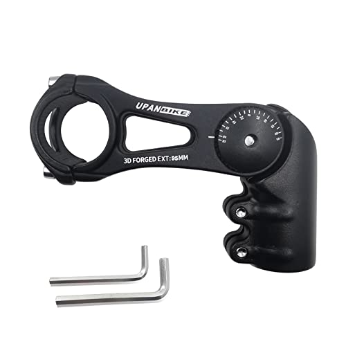 UPANBIKE Bike Stem 130 Degree Adjustable Bicycle Stem 75mm 90mm 130mm Handlebar Stem Riser for 31.8mm Handlebars, MTB Stem Road Bike Stem Riser Adapter