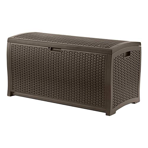 Outdoor Storage Box 73 Gallon Waterproof Deck Box with Lockable Lid W104830