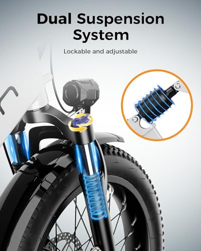 Folding Electric Bike for Adults, 850W Motor, 55 Miles Range, 20" Fat Tire U2240