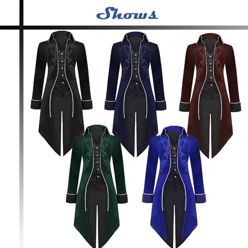 Medieval Steampunk Tailcoat Halloween Costume for Men X37438