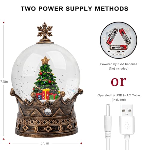 Nutcracker Snow Globe Lantern with Music and Timer Z50315