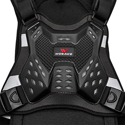 Reflective Motorbike Chest Spine Protector Vest for Ski, Snowboard, Motocross P4806