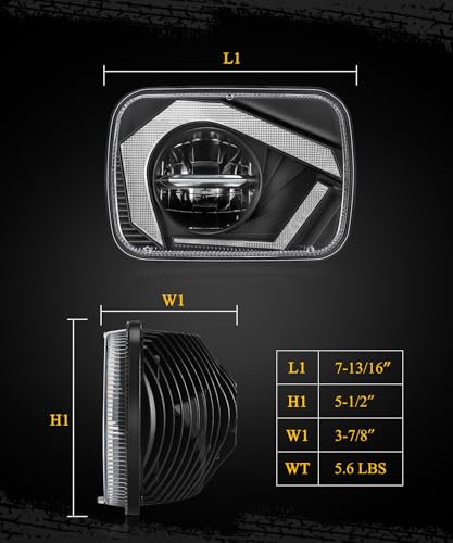 LED Headlights 7x6 5x7 Sealed Beam with DRL and Turn Signal G192