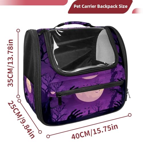 Halloween Pet Carrier Airline Approved for Small Medium Dogs Cats S688252
