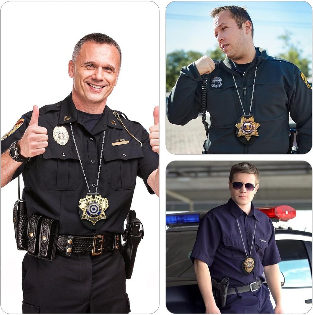 Badge Holder with Belt Clip, Metal Clip and Chain Included Z27121