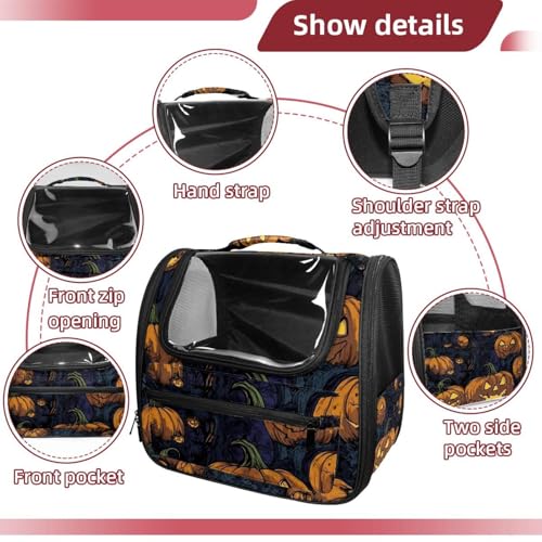 Halloween Pet Carrier Airline Approved for Small Medium Dogs Cats S688252