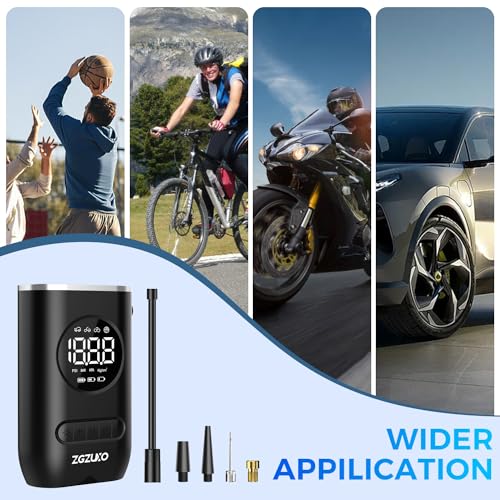 Portable Tire Inflator Air Compressor 150PSI Cordless Pump with Pressure Gauge I943