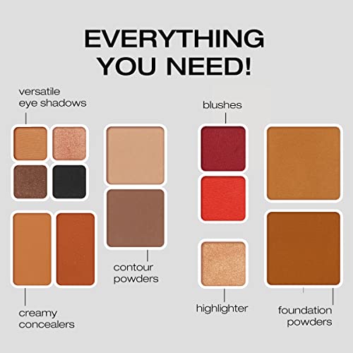 Fold Out Face Makeup Palette, Travel All in One, Neutral Cream & Powder C383147