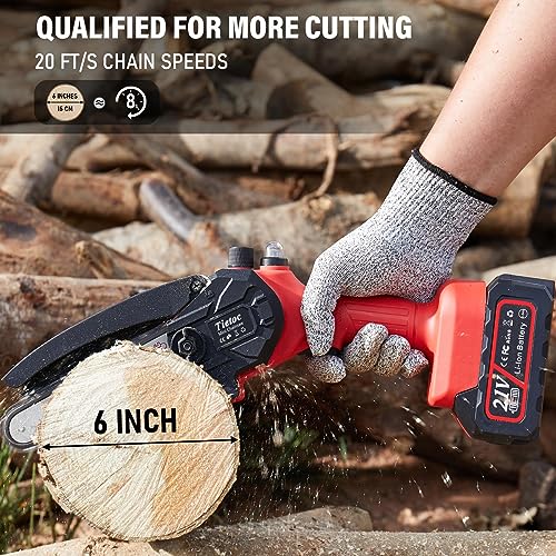 6 Inch Mini Electric Chainsaw Cordless Battery Powered, Hand Held Saw for Wood Trimming V216130
