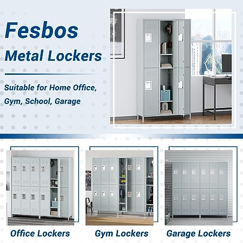 3-Door Blue Steel Storage Locker for Office, School, Gym C68898