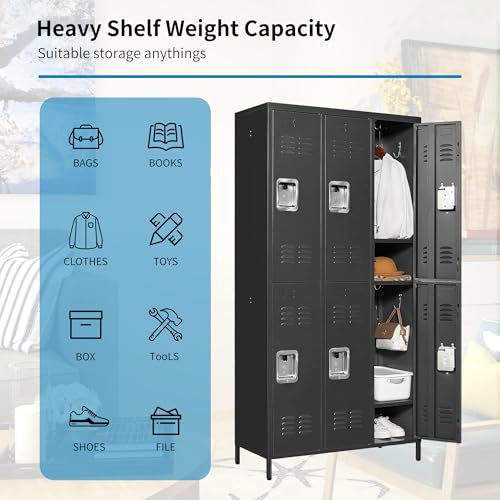 Steel Lockers for Employees, Lockable Storage Cabinet with Assembly X270