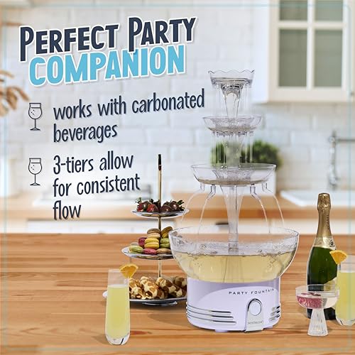 3-Tier Lighted Party Fountain with LED Base, 1.5 Gallons, 8 Cups B50564