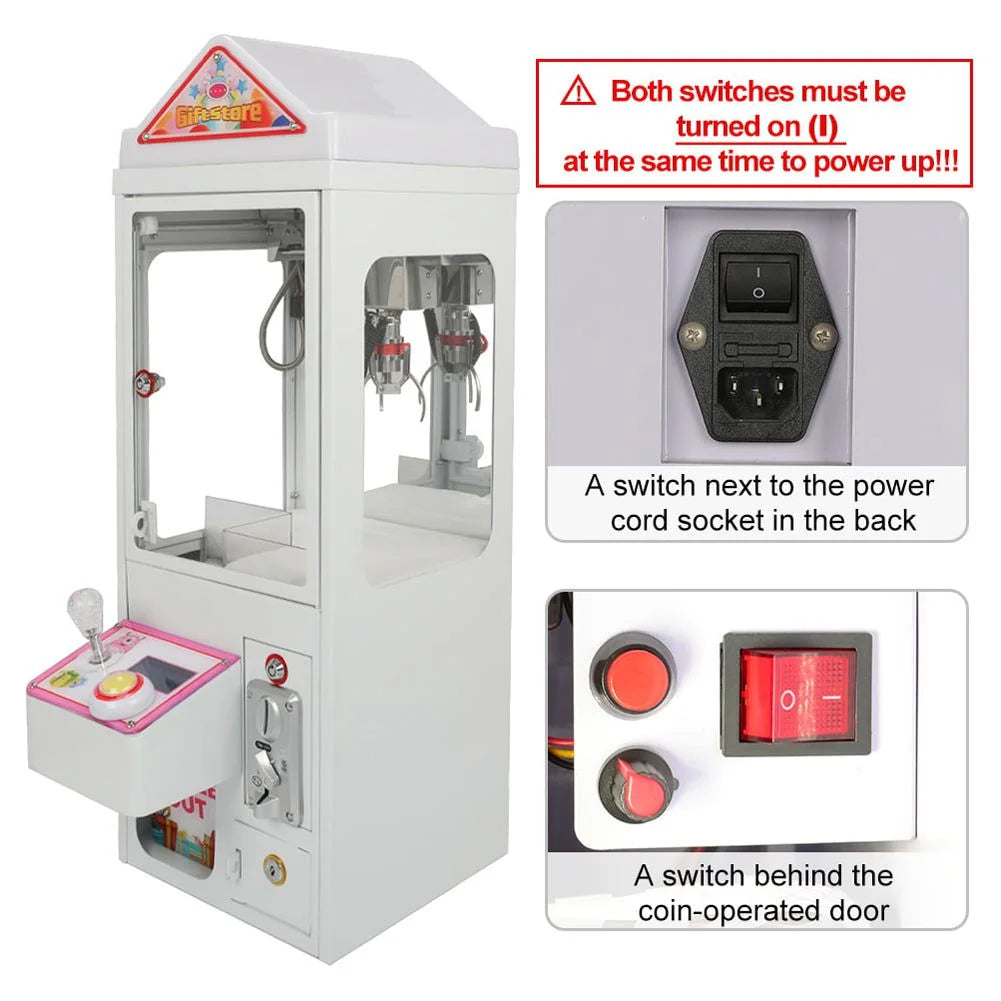 Mini Claw Crane Machine 110V Metal Case Candy Toy Catcher A196