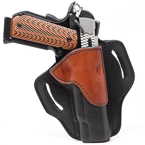 1791 Gunleather 1911 Holster, Right Hand OWB Leather Gun Holster for Belts fits All 1911 Models with 4" and 5" Barrels