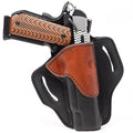 1791 Gunleather 1911 Holster, Right Hand OWB Leather Gun Holster for Belts fits All 1911 Models with 4" and 5" Barrels