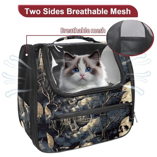 Halloween Cat Backpack Carrier, Breathable Bubble Pet Backpack R5452