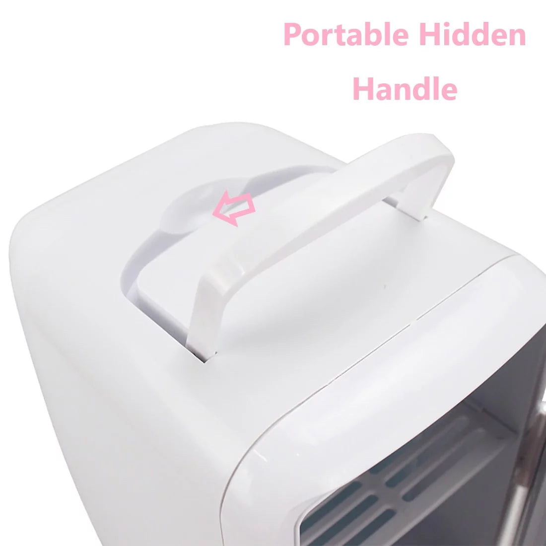 Mini Car Fridge 4L Portable Cooler & Warmer for Travel, Pink X986