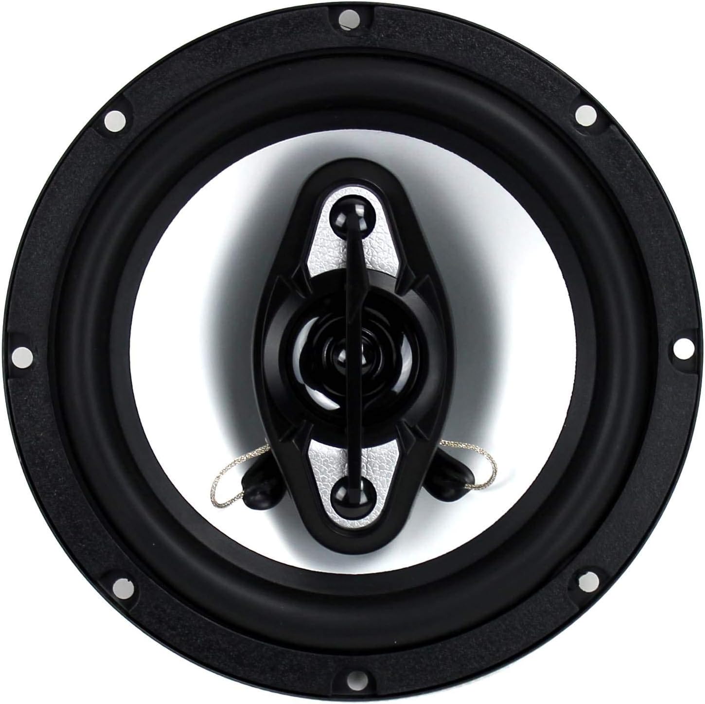 6.5" 400W 4-Way Car Audio Coaxial Speakers, Black (6 Speakers) W4133