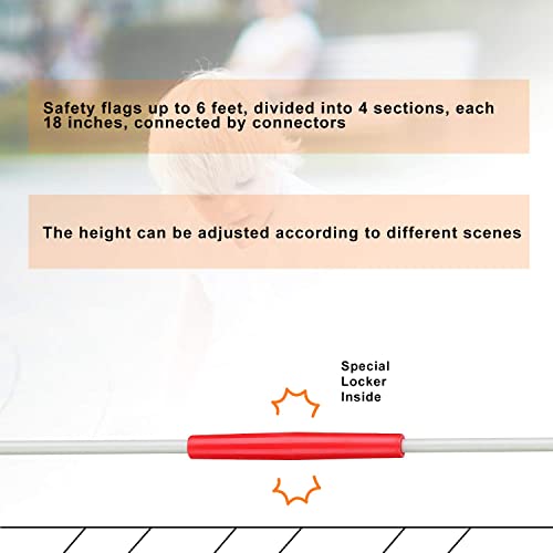 Bike Trailer Safety Flag, 6 Foot Fiberglass Pole, Tear-Resistant Polyester R636