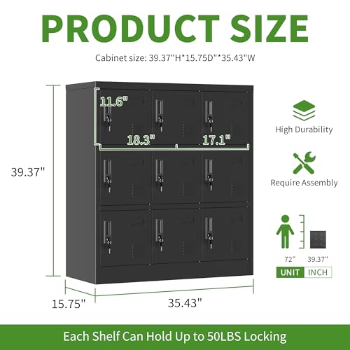 6-Door Steel Storage Locker with Lock and Card Slot A4817