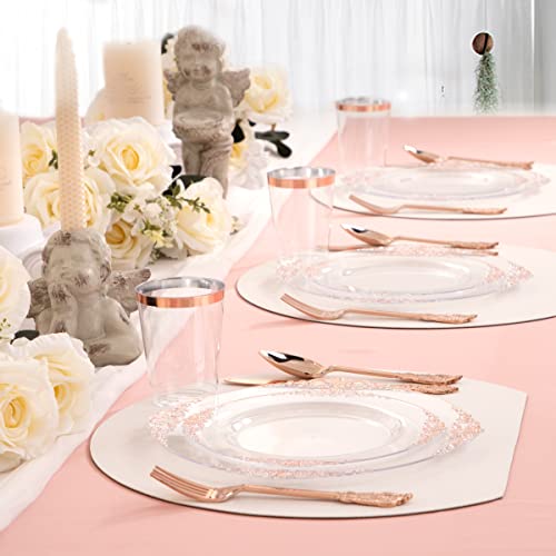 Gold Plastic Dinnerware Set for 50 Guests N48810