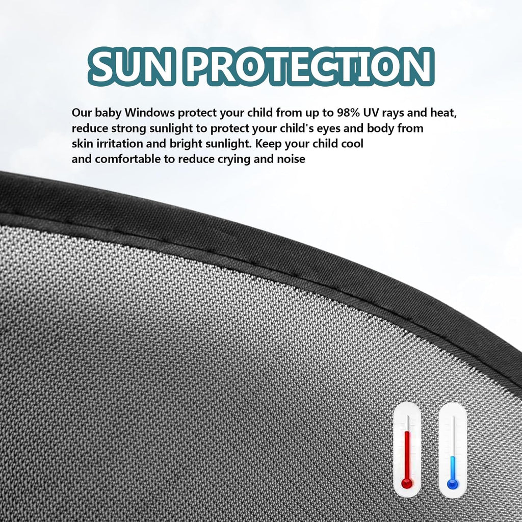 2PCS Universal Car Side Window Sun Shades W322