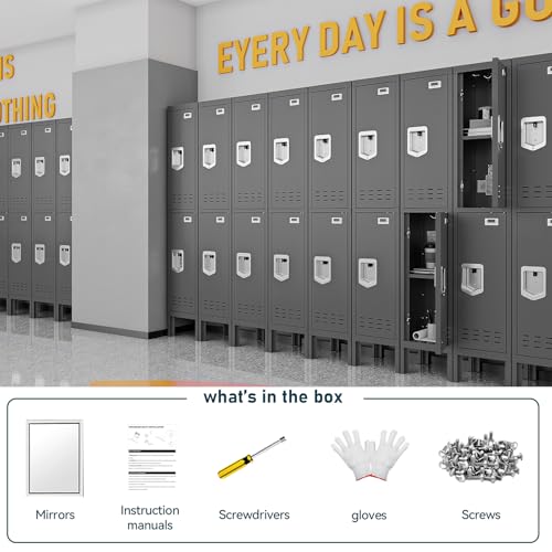 Metal Cabinet with Lockable Door for Office, Gym, School, Home A290