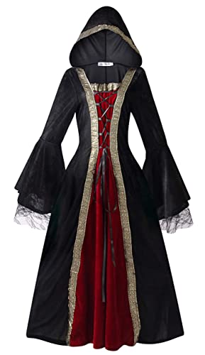 Medieval Tea Party Dress with Bubble Sleeves and Belt J695606